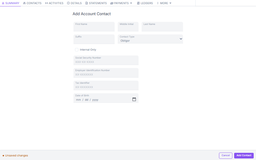 Account contacts