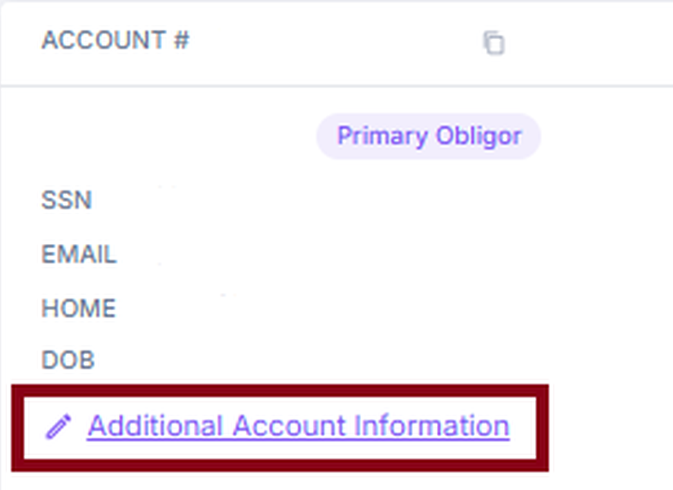 Account information