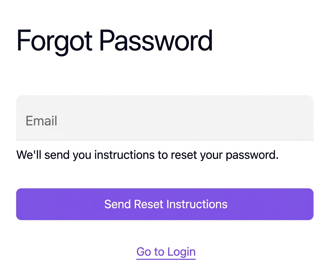 Forgot Password screen