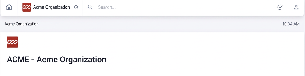 Top navigation bar